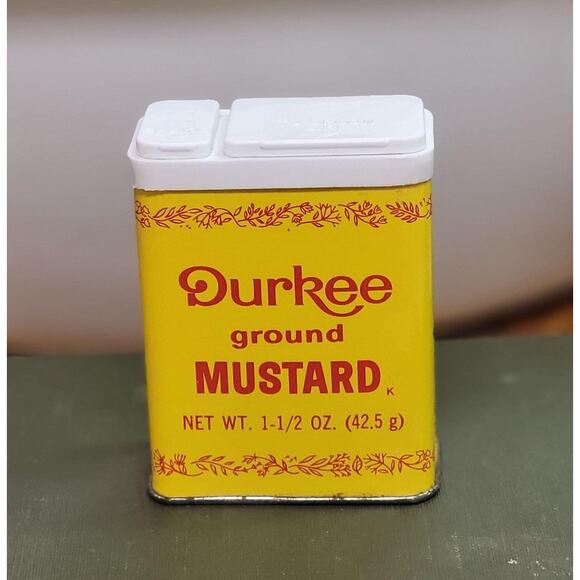 DURKEE Ground MUSTARD 70's Collectible Metal Tin - Picture 1 of 7